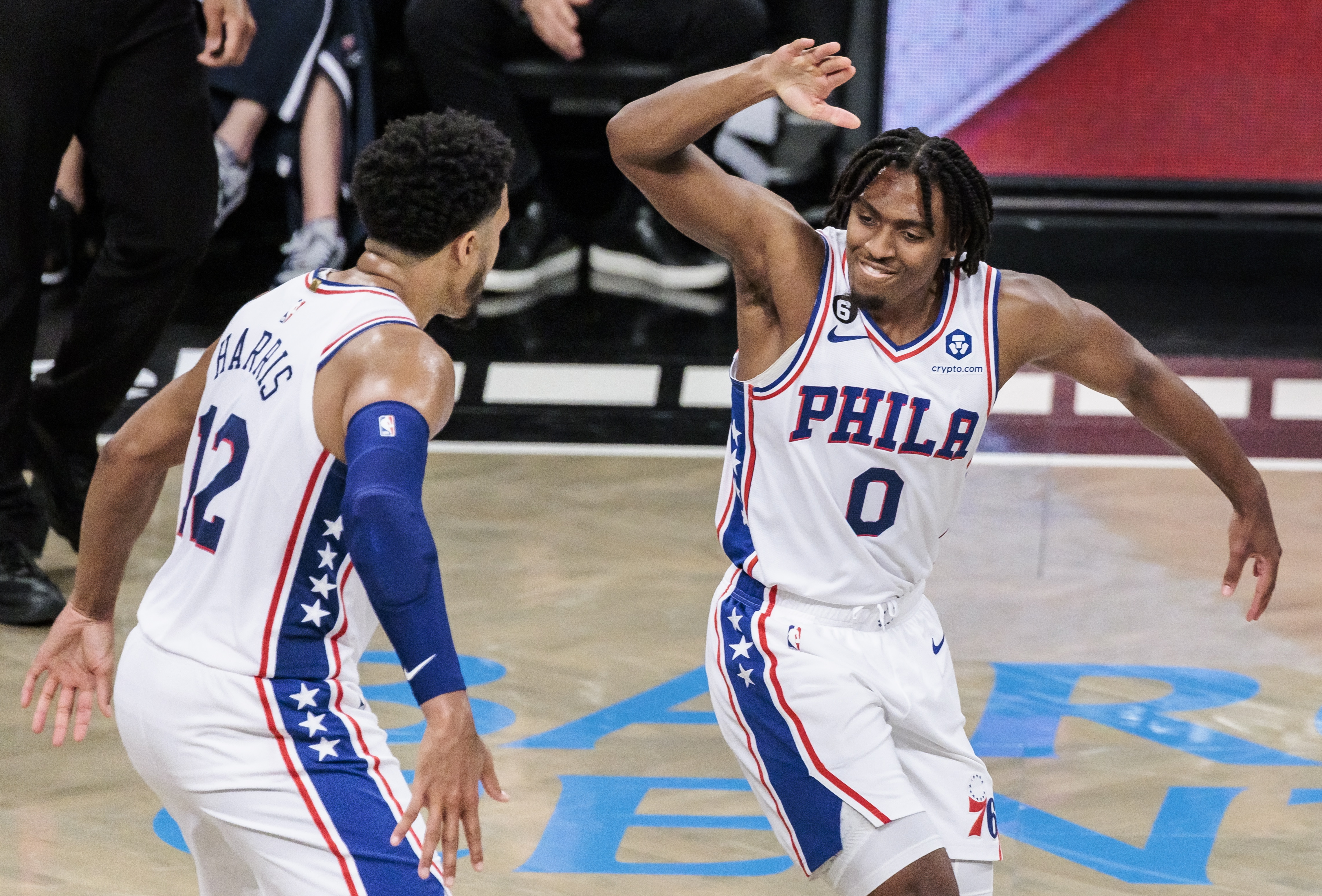 Joel Embiid and Tyrese Maxey led Philadelphia to their first win of the season