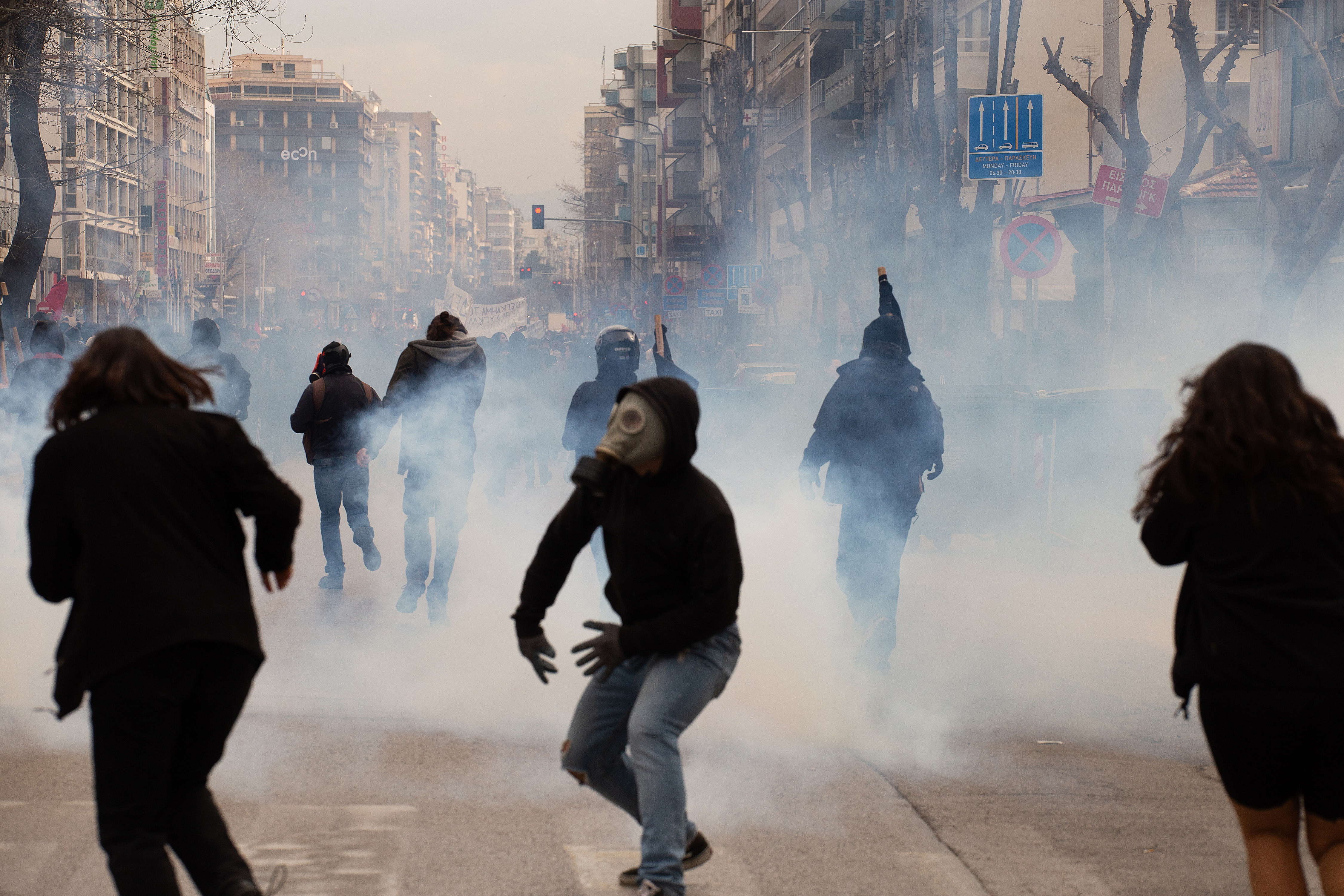 Molotov cocktails and tear gas at protests in Athens and Thessaloniki