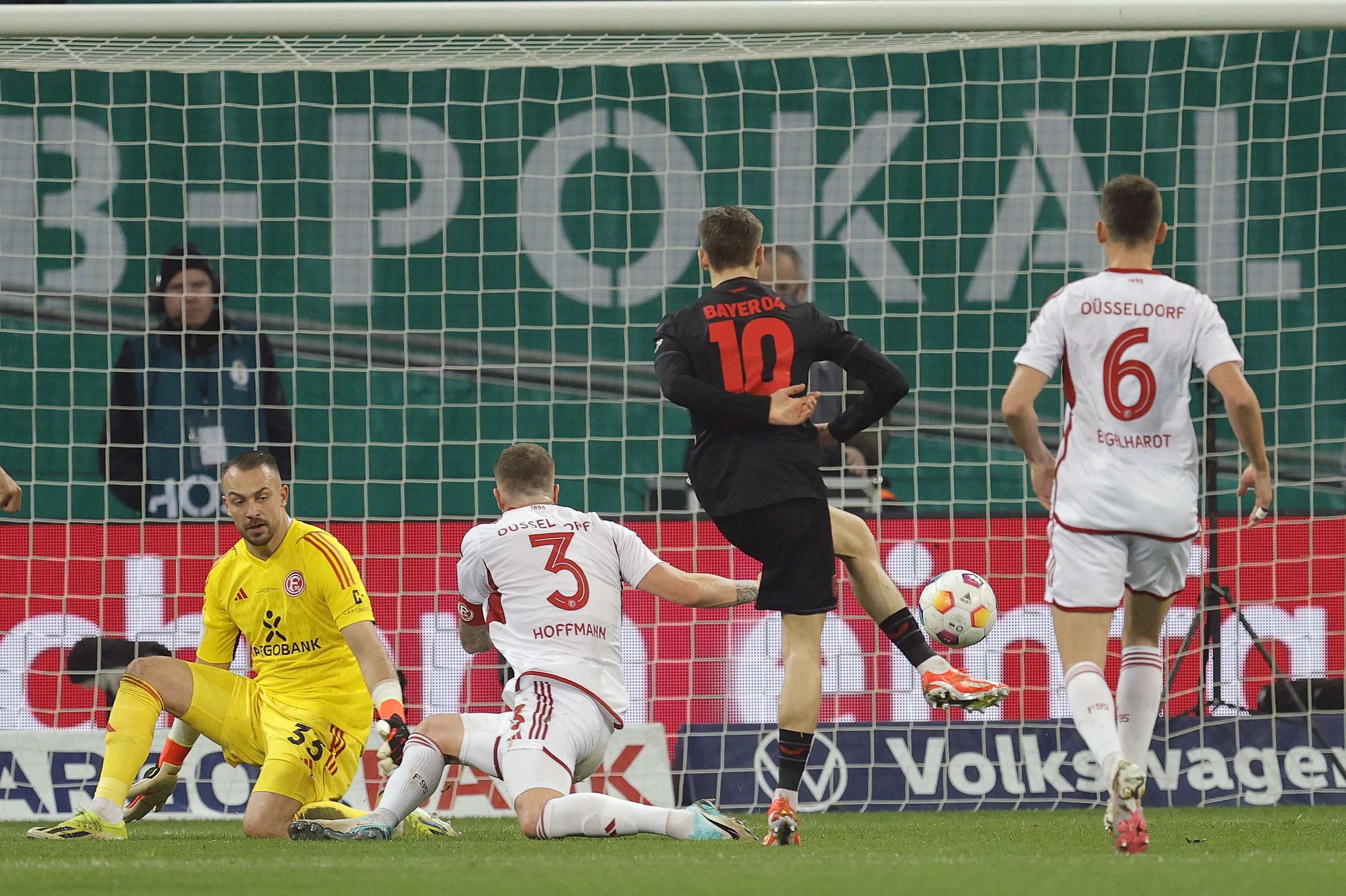 Leverkusen beats Dusseldorf to set up German Cup final with Kaiserslautern