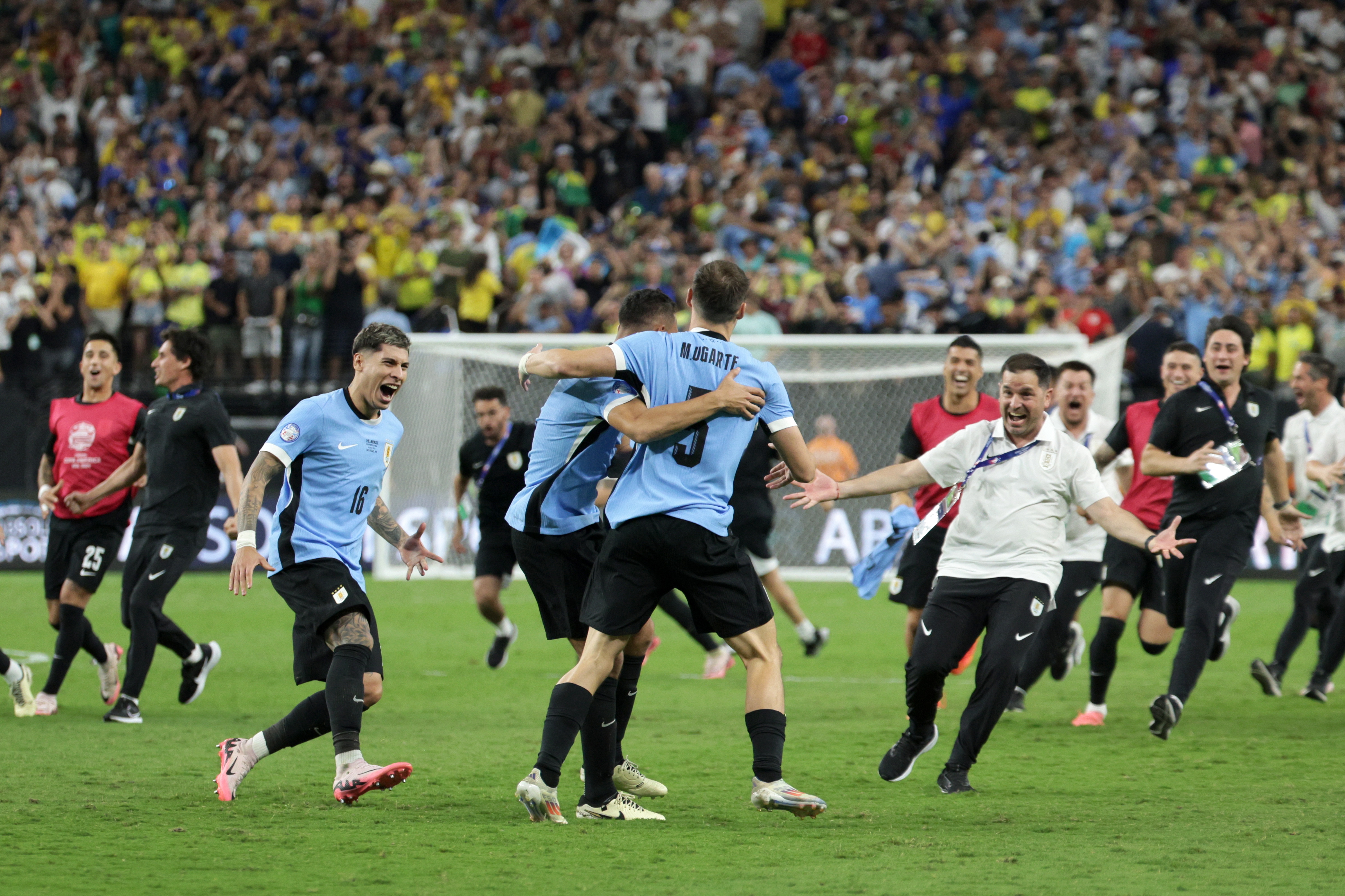 10-men Uruguay break Brazil's hearts to reach Copa America semi-finals