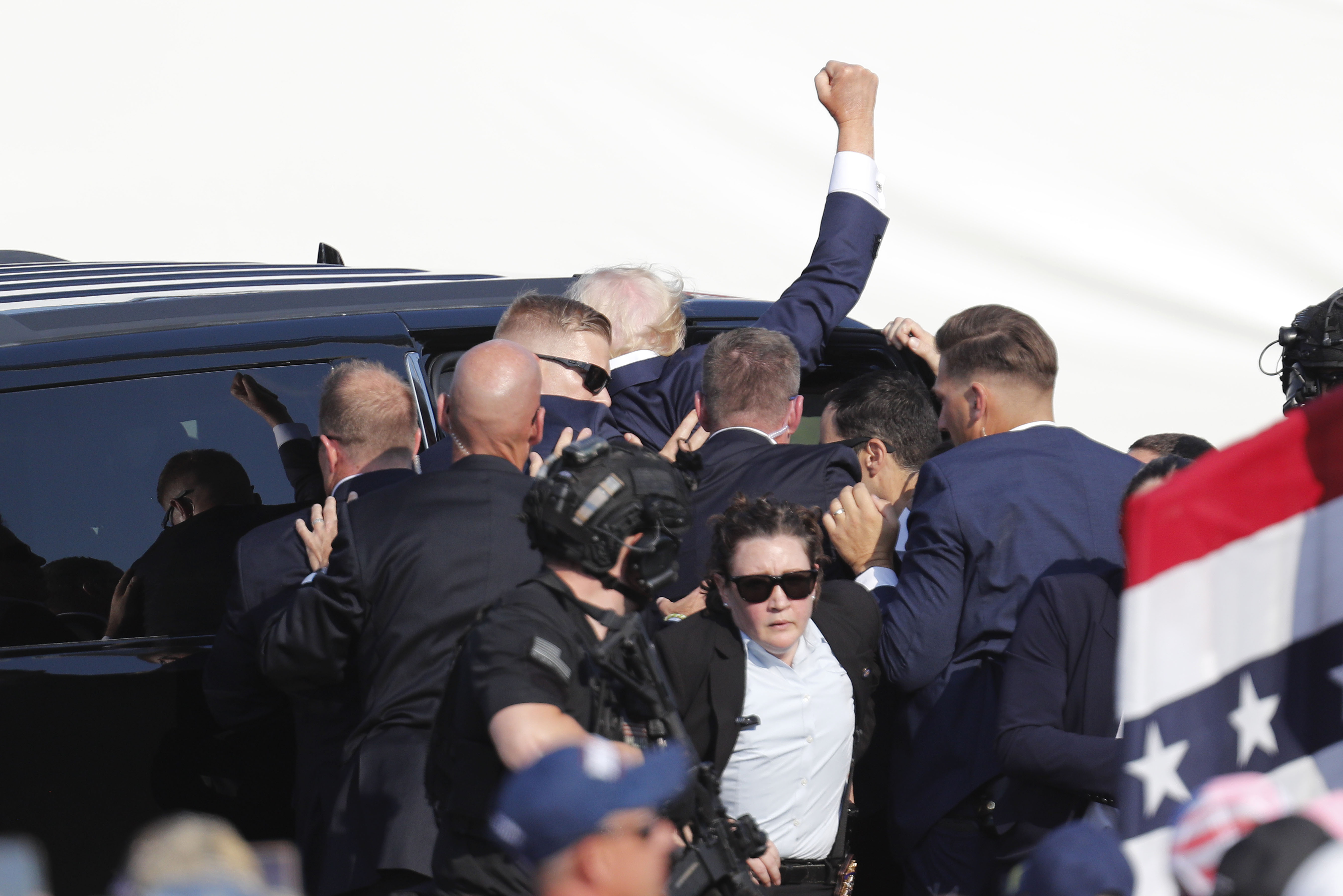 Donald Trump was injured during a campaign rally
