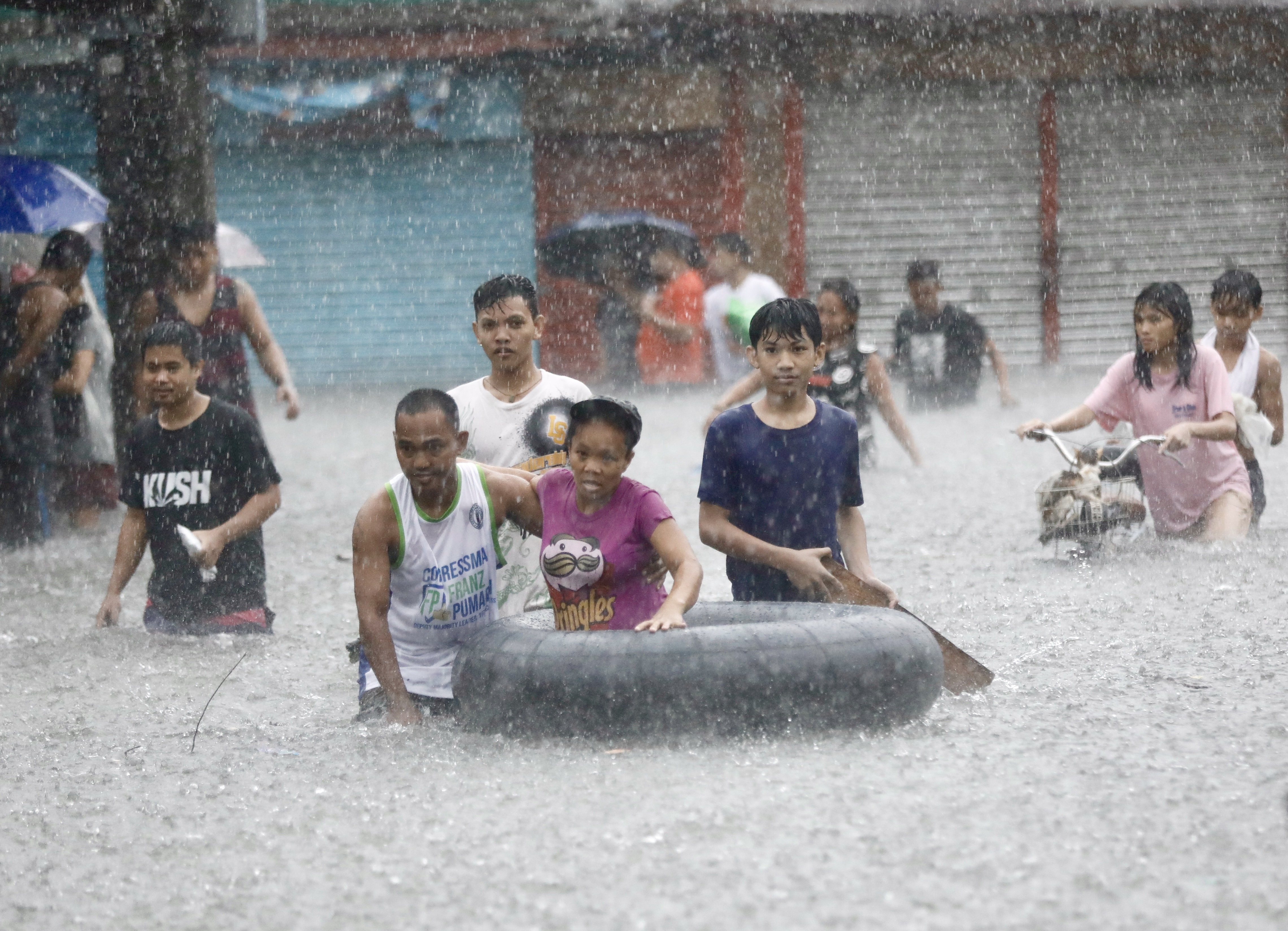 Typhoon Gaemi brings calamity in Metro Manila in the Philippines