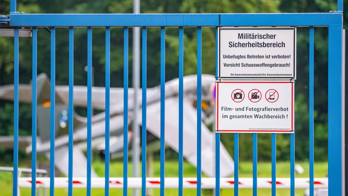 A German military base has been cordoned off over suspected sabotage