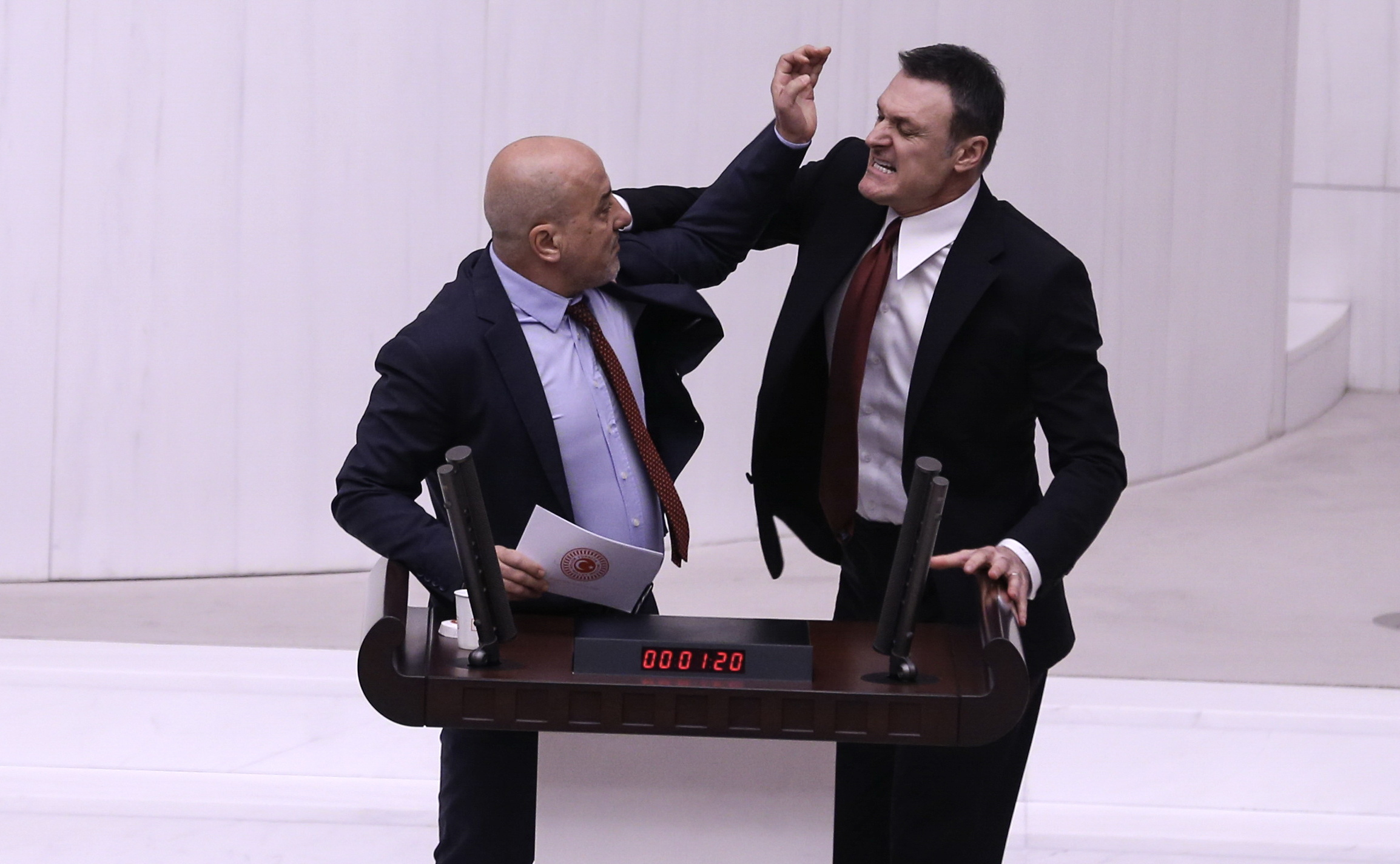 Deputies fought in the Parliament of Turkey