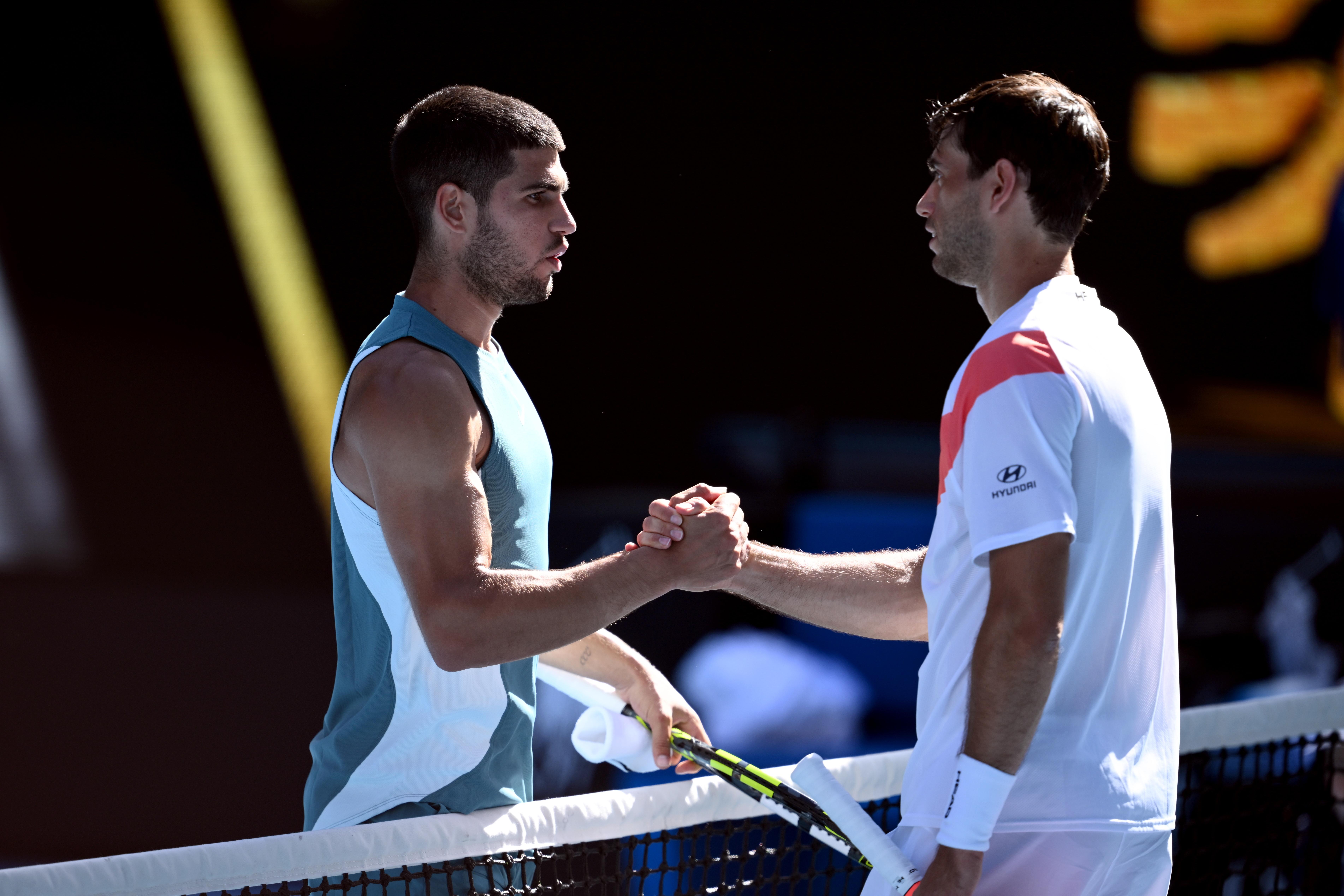 Alcaraz defeated Borges in four sets to reach the round of 16 in Melbourne