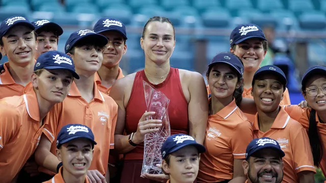Sabalenka too strong for Pegula in Miami final