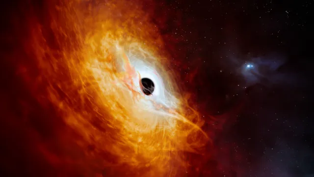 Massive black hole “waking up” in constellation Virgo