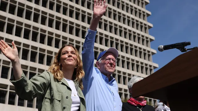 Senator Bernie Sanders thrills Coachella crowd with surprise appearance