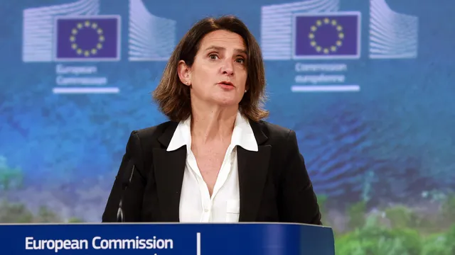 EC Vice-President Teresa Ribera arrives on a visit to Bulgaria