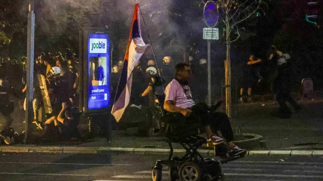 Belgrade police repeatedly use tear gas against protesters